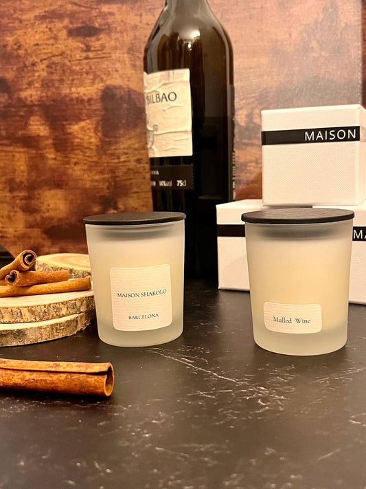 Vela de Navidad Mulled Wine 9 cl de Maison Shakolo, vela de soja hecha a mano en Barcelona